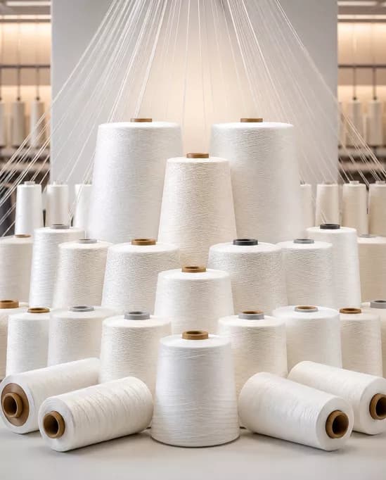 Premium colored yarn spools representing Shreeji Yarn's textile expertise